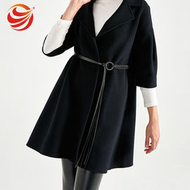 Half Sleeves Women Woolen Dress Coat Wool Jackets For Autumn Winter